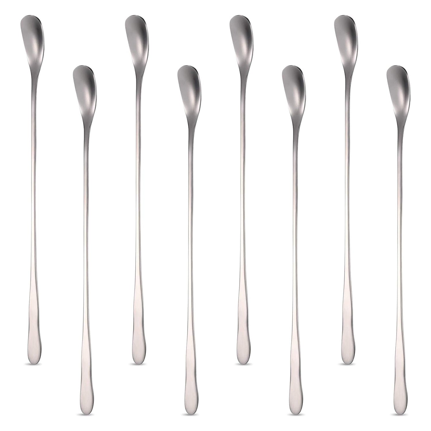 8Pcs 14.8cm Long Handle Square Head Dessert Spoon Stainless Steel Stirring Spoon, Silver (BPA Free, No FDA) 8Pcs 14.8cm Long Handle Square Head Dessert Spoon Stainless Steel Stirring Spoon, Silver (BPA Free, No FDA)